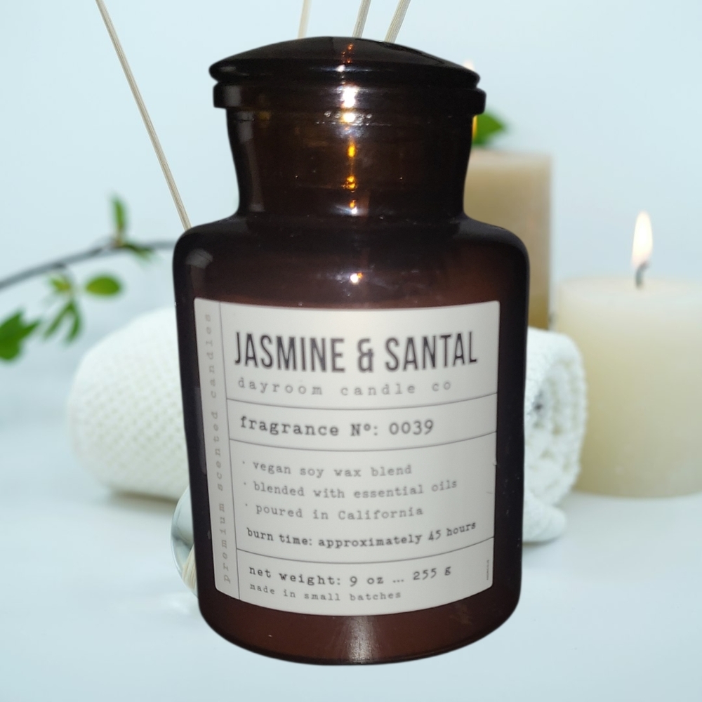 Jasmine & Santal Brown Candle - 9oz